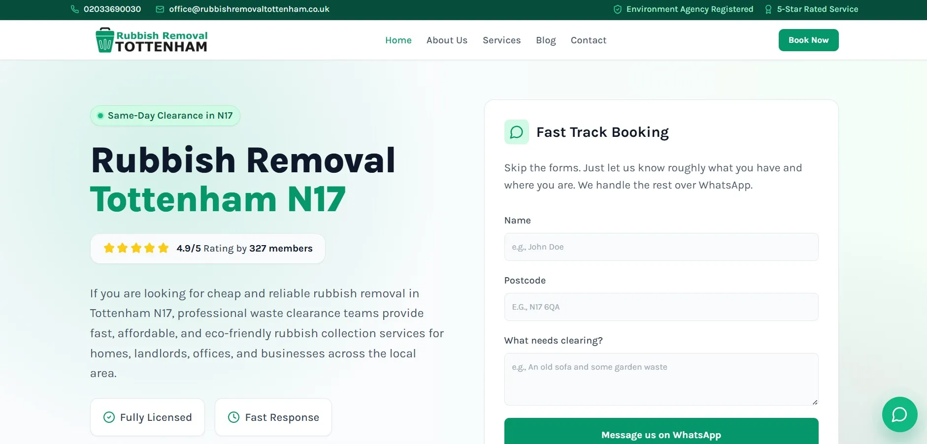 Rubbish Removal Tottenham